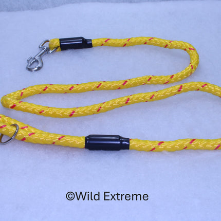10mm Yellow standard length braided tigger dog lead made by Wild Extreme Cumbria UK