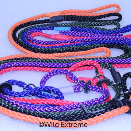 8mm  Braided Slip Dog Lead  Collection made by Wild Extreme, Cumbria UK