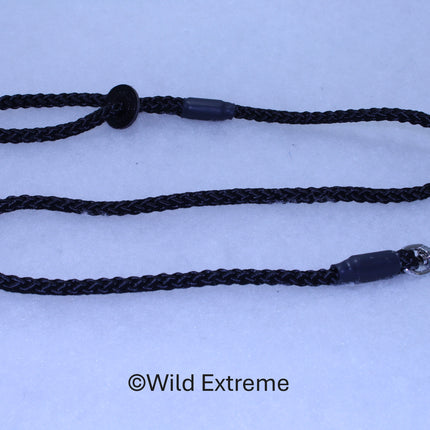 8mm Black Braided Trigger Dog Lead  made by Wild Extreme, Cumbria UK