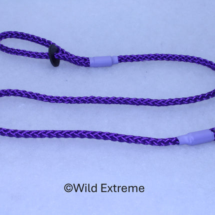 8mm Purple Braided Trigger Dog Lead  made by Wild Extreme, Cumbria UK