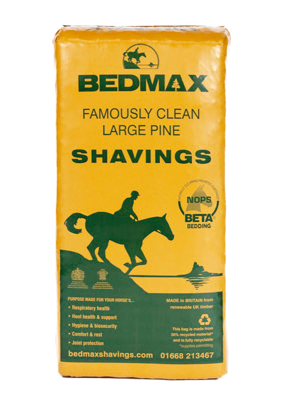 Bedmax Pine Shavings n a yellow bag 18Kg
