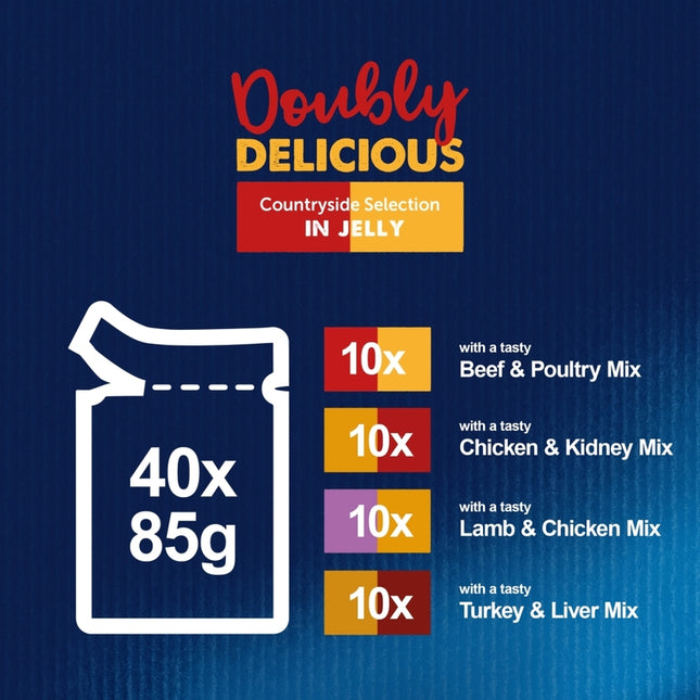 Felix AGAIL Pouches Doubly Delicious Meat Selection in Jelly 85g x 40