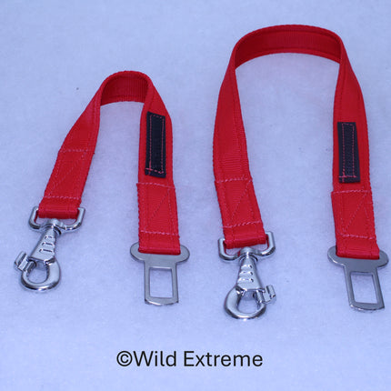 Red Dog Car Seat Belt made by Wild Extreme in Cumbria UK