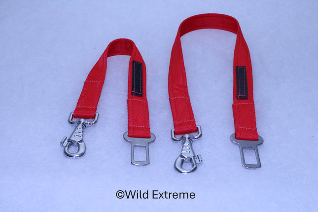 Red Dog Car Seat Belt made by Wild Extreme in Cumbria UK