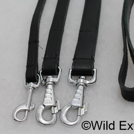 Black Leather Dog Lead
