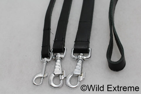 Black Leather Dog Lead