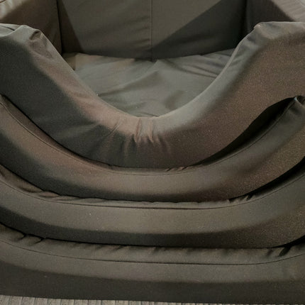 The Eden Collection Square Bed - Black Waterproof Fabric