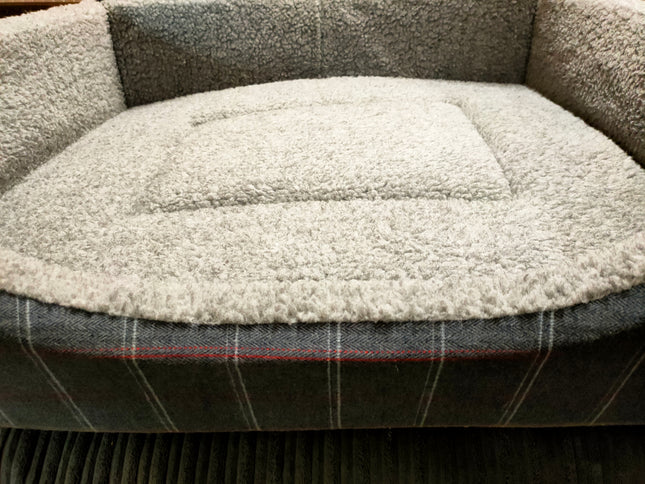 The Eden Collection Square Bed - Grey Check