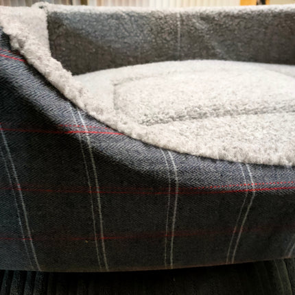 The Eden Collection Square Bed - Grey Check