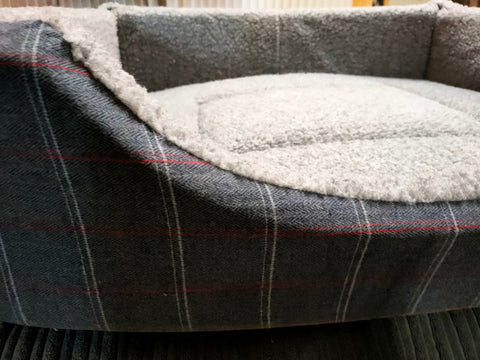 The Eden Collection Square Bed - Grey Check